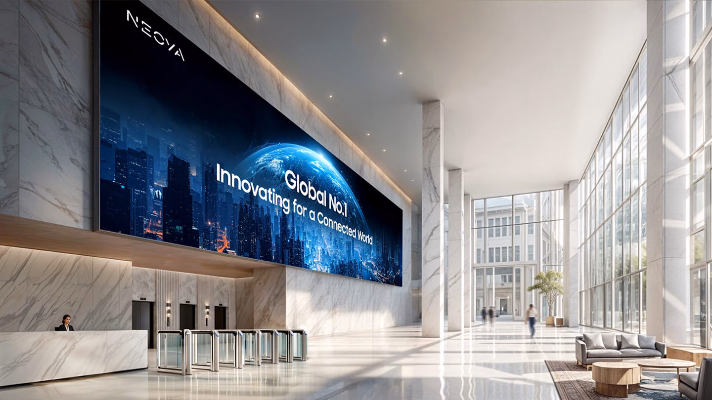 LED displays serve as strong visual focal points in reception areas and showrooms, allowing organizations to deliver brand messages in a vivid and consistent manner.