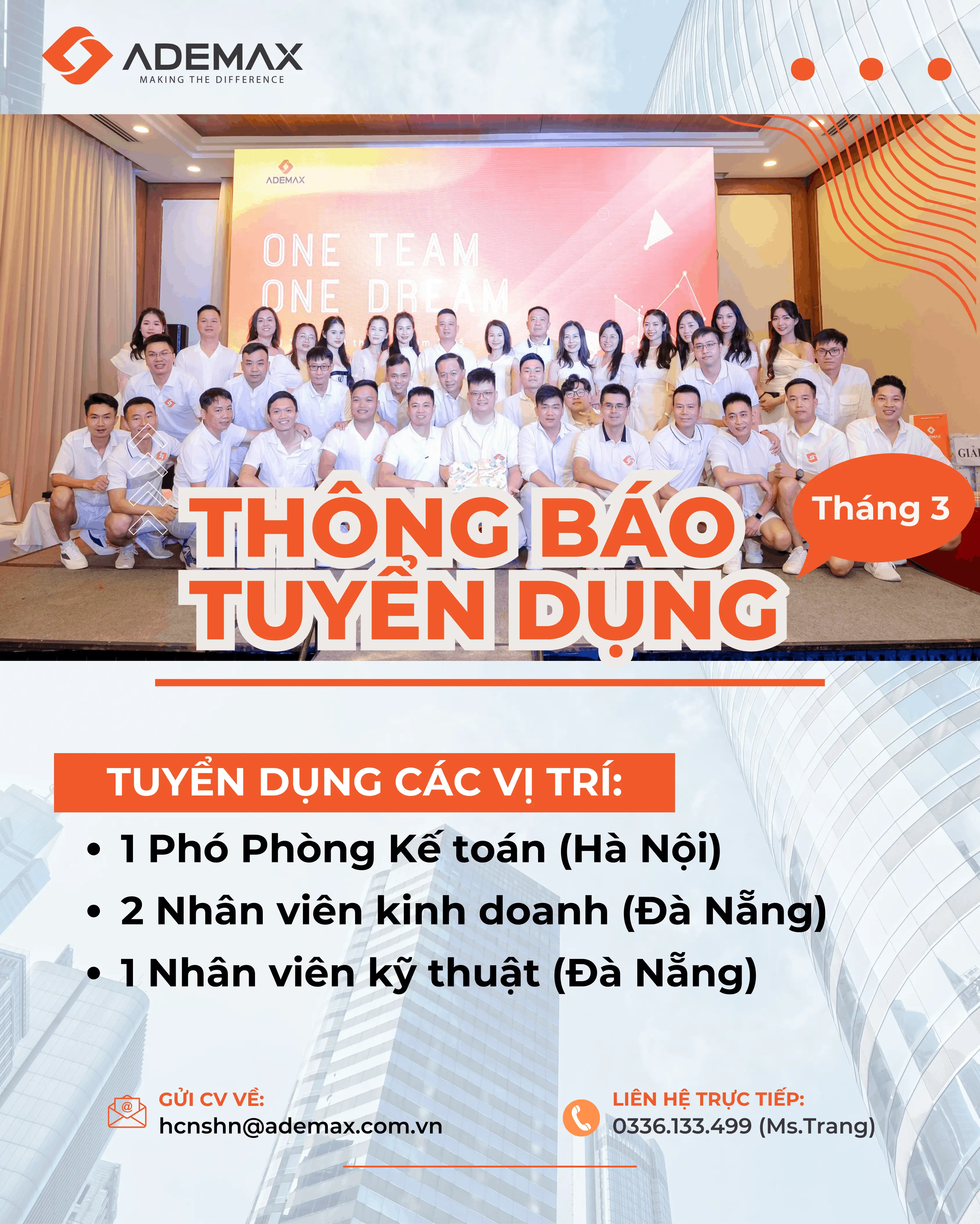 THÁNG 3 NÀY, ADEMAX ĐANG TÌM THÊM NHỮNG ĐỒNG ĐỘI MỚI
