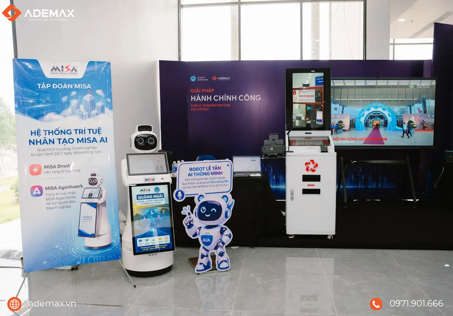 Nhìn lại sự kiện chuyển đổi số tại Quảng Ngãi qua 4 con số: 200+ khách mời, 15 thương hiệu, 8 khu vực demo và 19 giải pháp công nghệ.