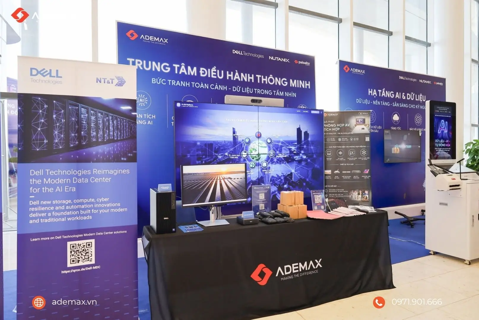 Không gian trưng bày giải pháp Trung tâm Điều hành Thông minh (IOC) của ADEMAX tại sự kiện