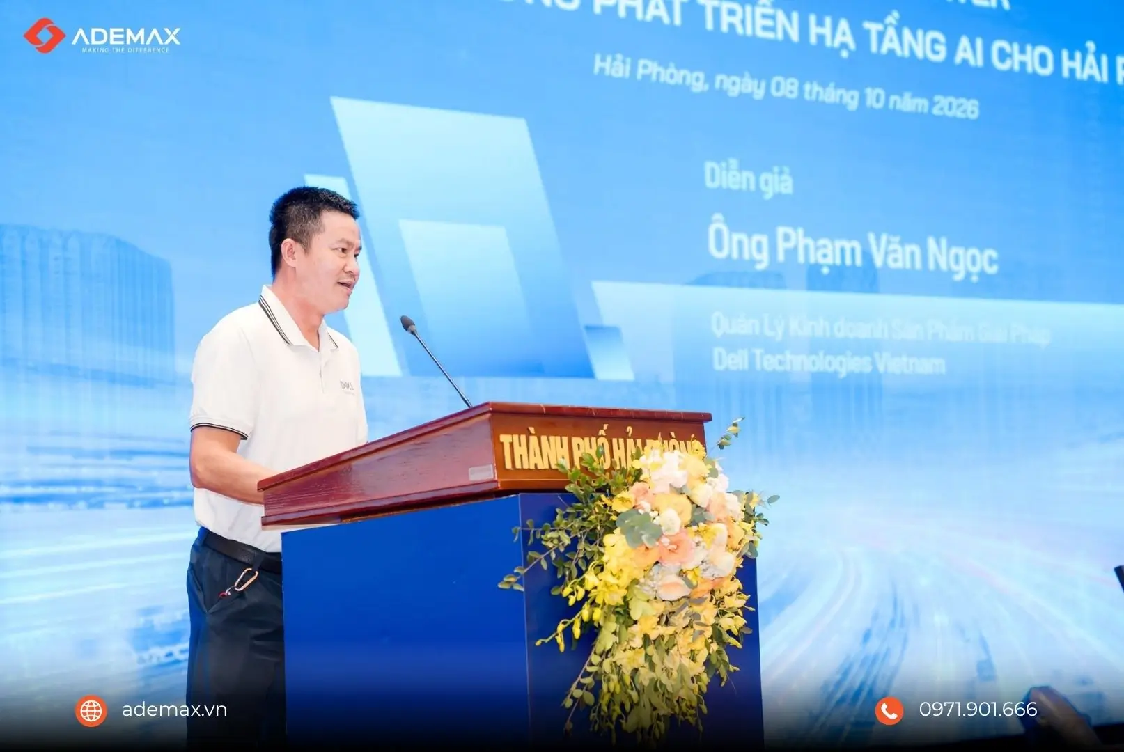Đại diện Dell Technologies chia sẻ ứng dụng hạ tầng AI thực tiễn đối với Thành phố Hải Phòng tại diễn đàn